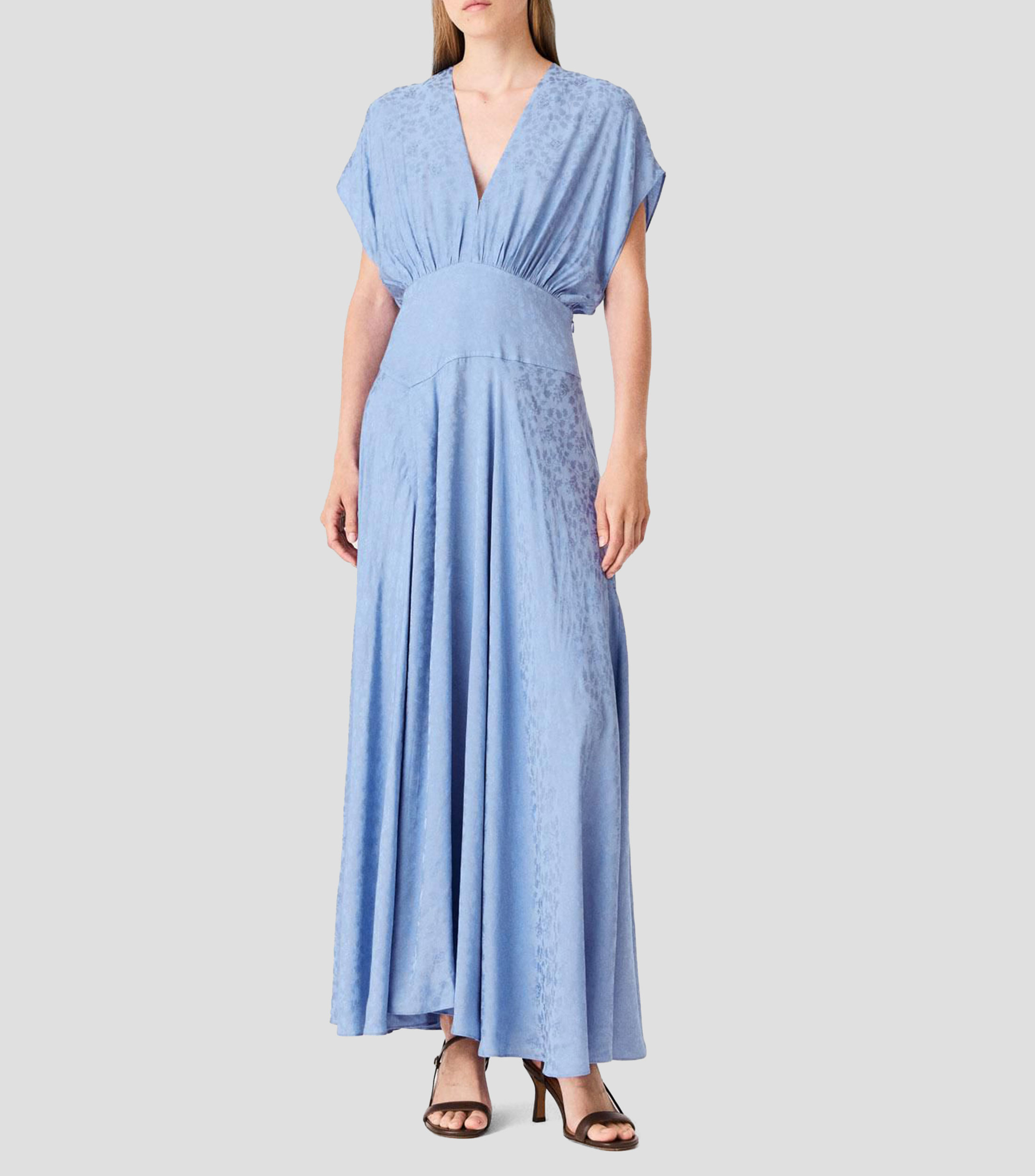 Vestido largo estampado Mujer